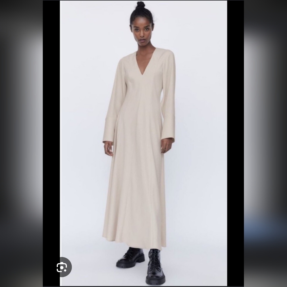 Zara Long Sleeve Maxi Dress